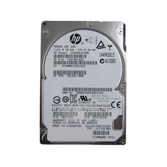 HP 900GB 10K SAS