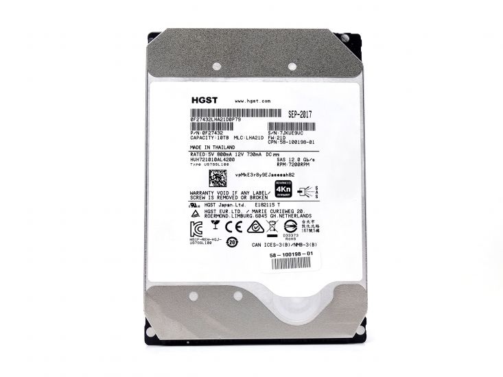 HGST 10TB 7.2K SATA